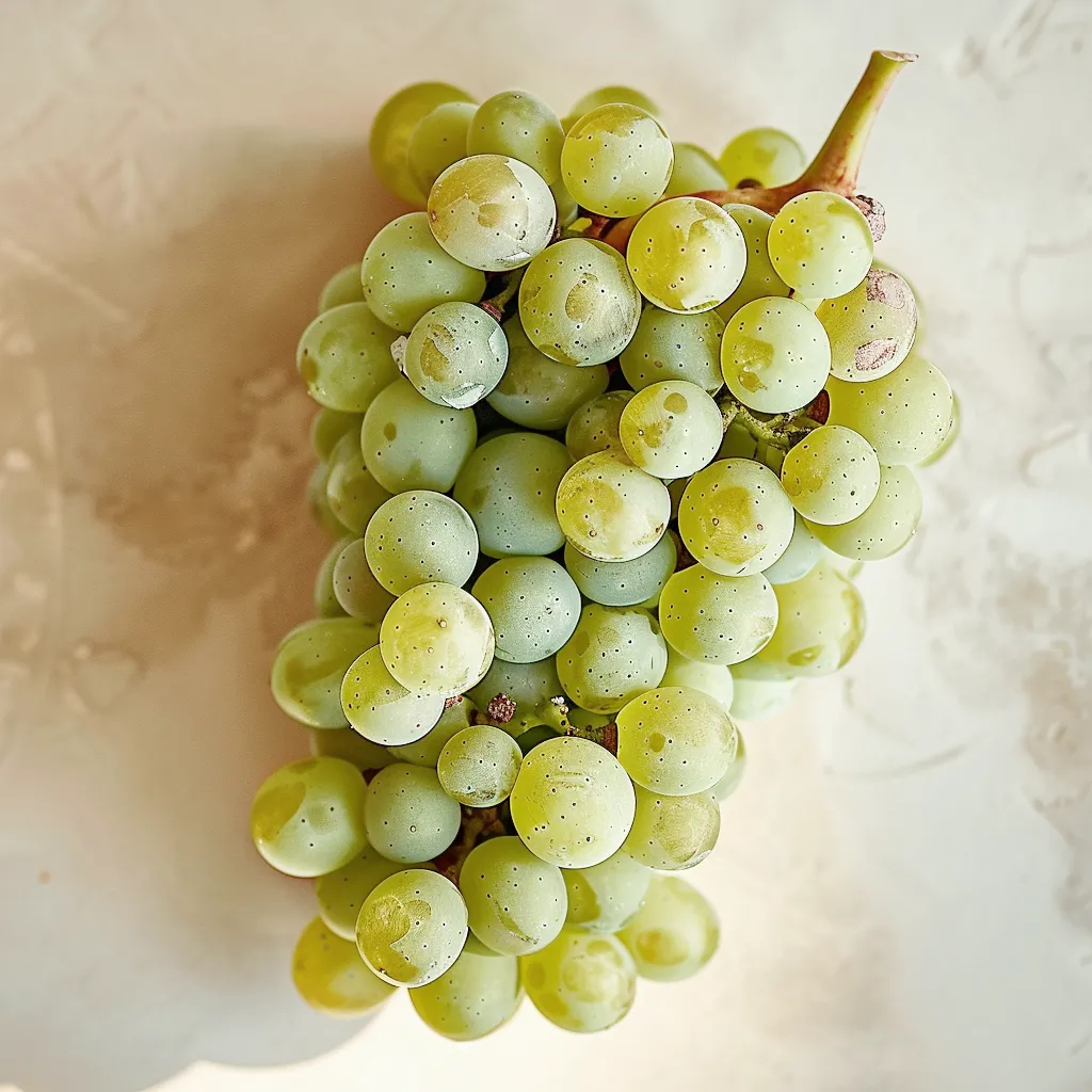 Fresh Sylvaner grapes on the vine