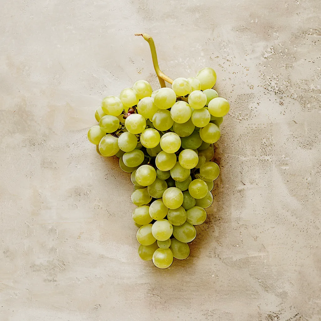 Fresh Trebbiano grapes on the vine