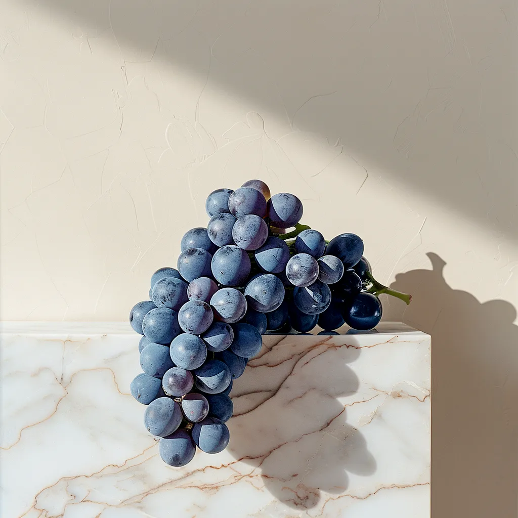 Fresh Xinomavro grapes on the vine