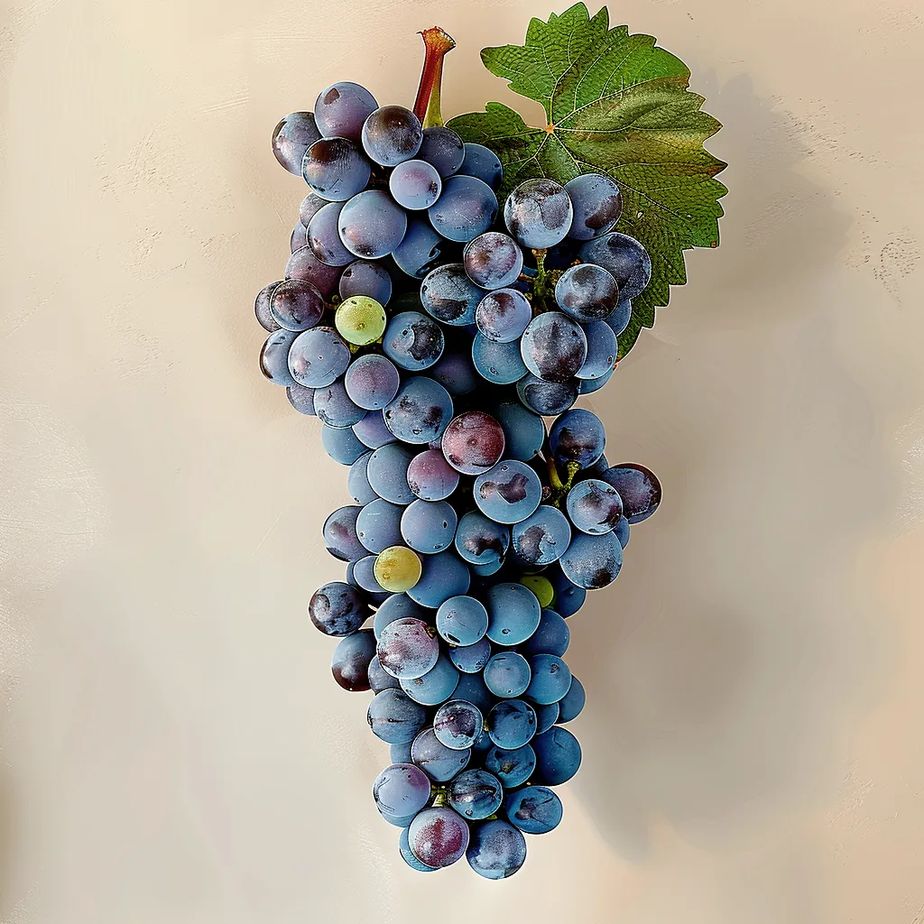 Fresh Zinfandel grapes on the vine