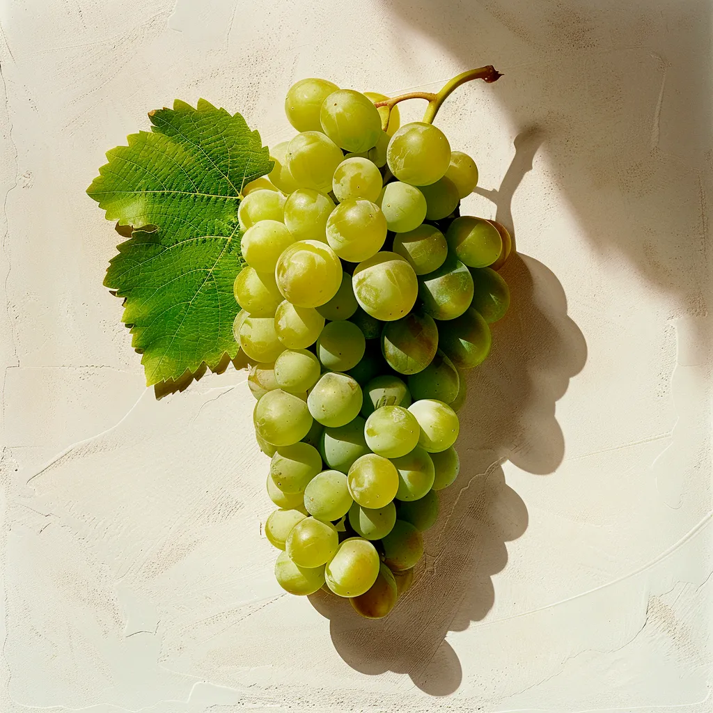 Fresh Welschriesling grapes on the vine