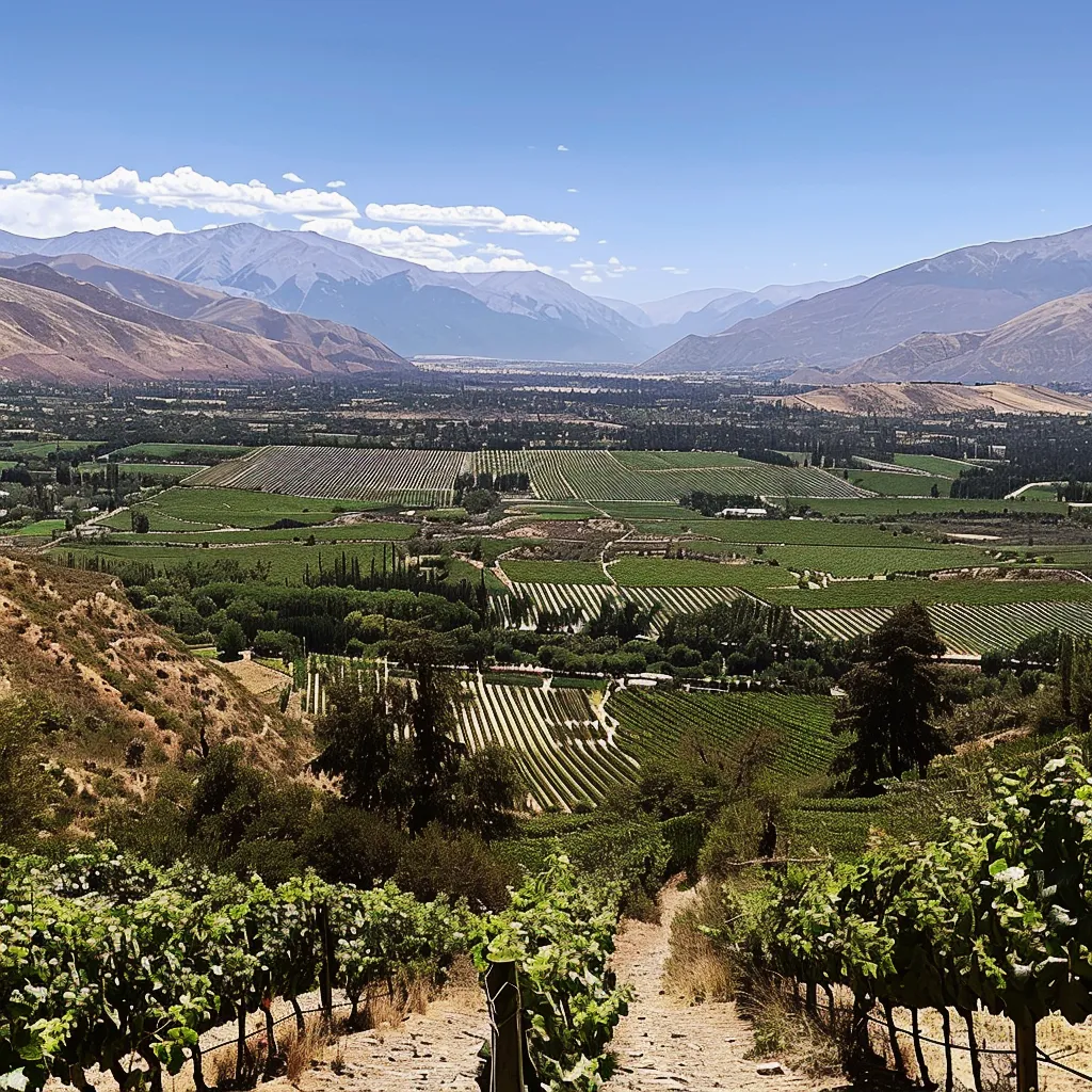 Beautiful landscape of Aconcagua wine region