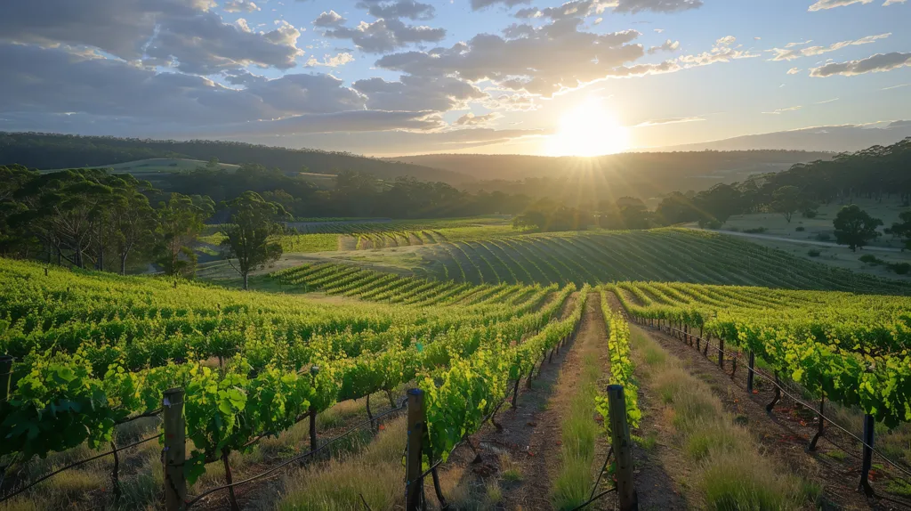 Beautiful landscape of Adelaide Hills wine region