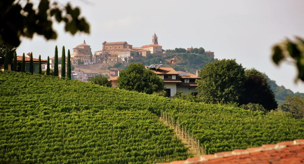 Beautiful landscape of Aosta Valley wine region