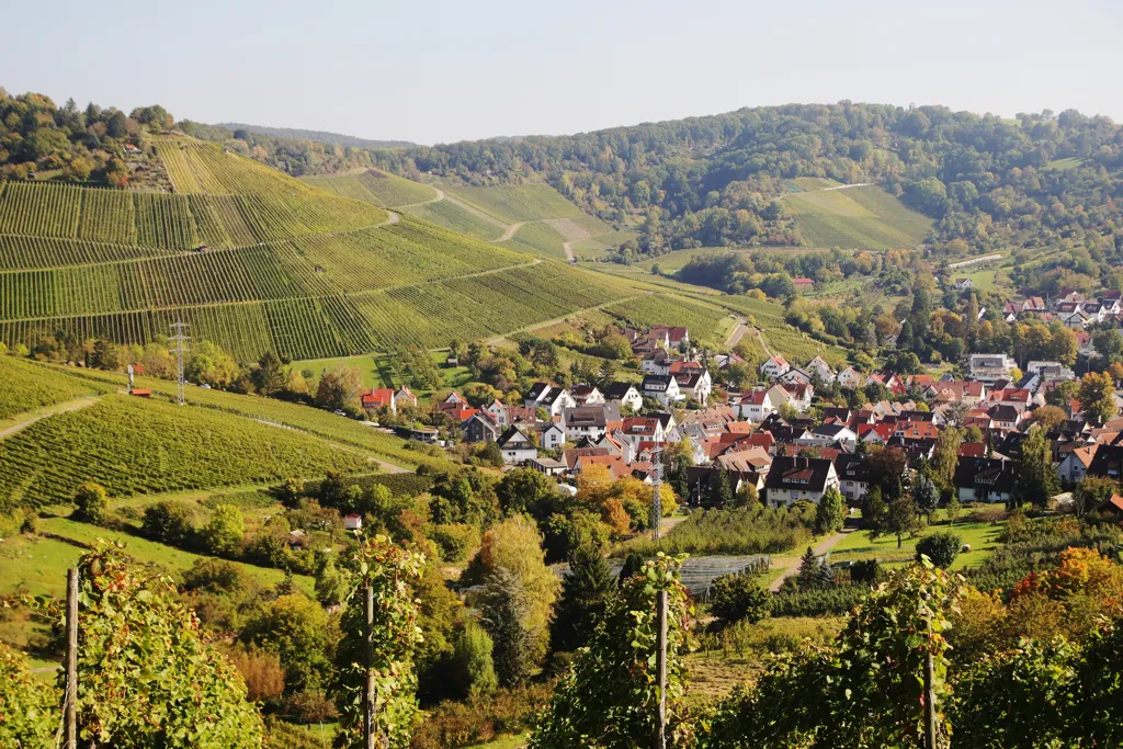 Beautiful landscape of Baden wine region