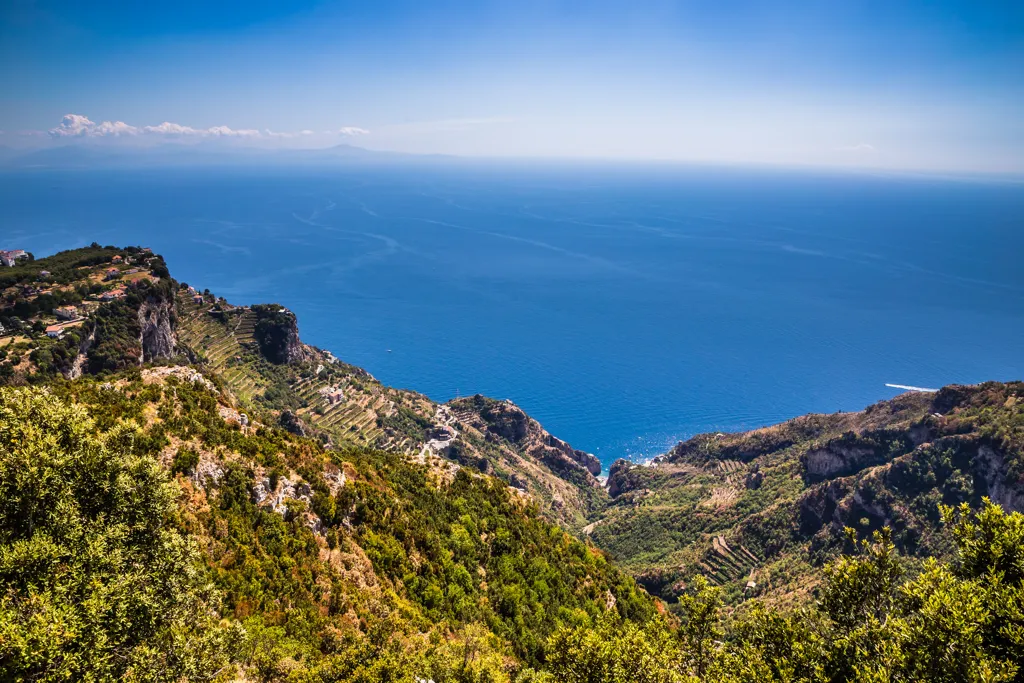 Beautiful landscape of Campania wine region