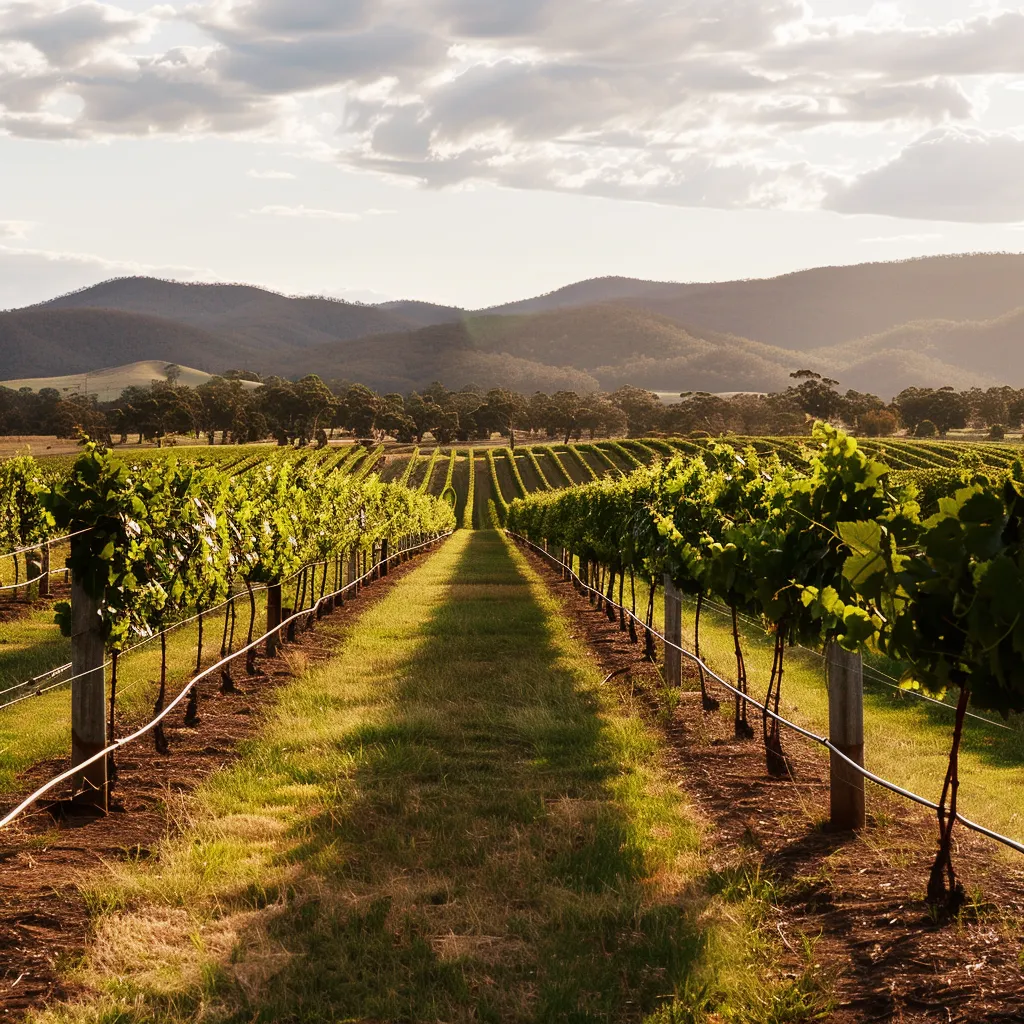 Beautiful landscape of Canberra wine region