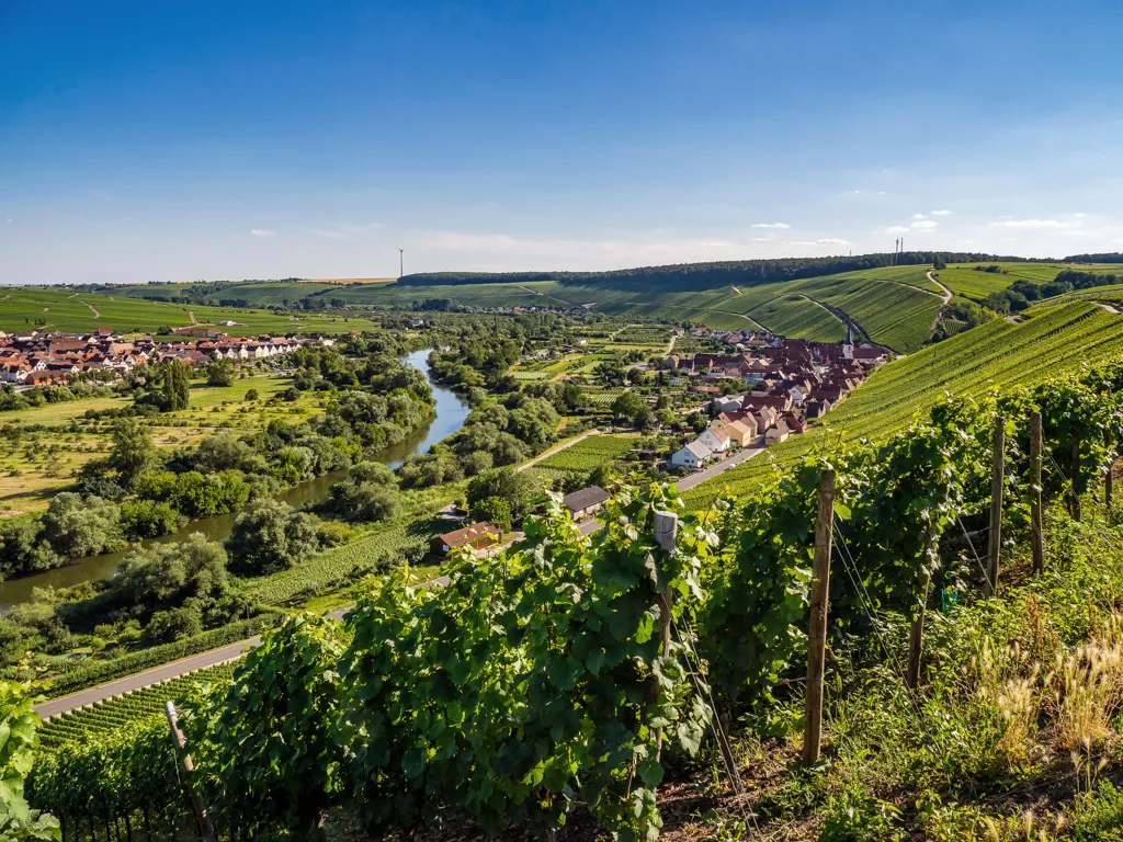 Beautiful landscape of Franken wine region