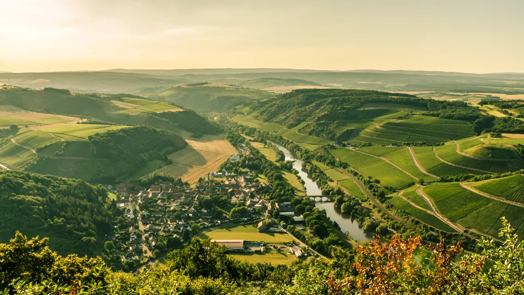 Beautiful landscape of Germany wine region