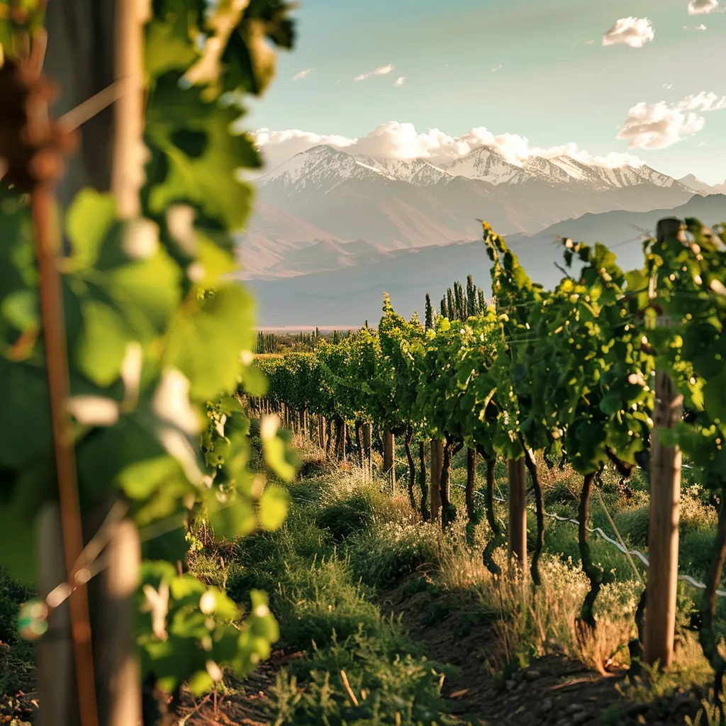 Beautiful landscape of Mendoza wine region