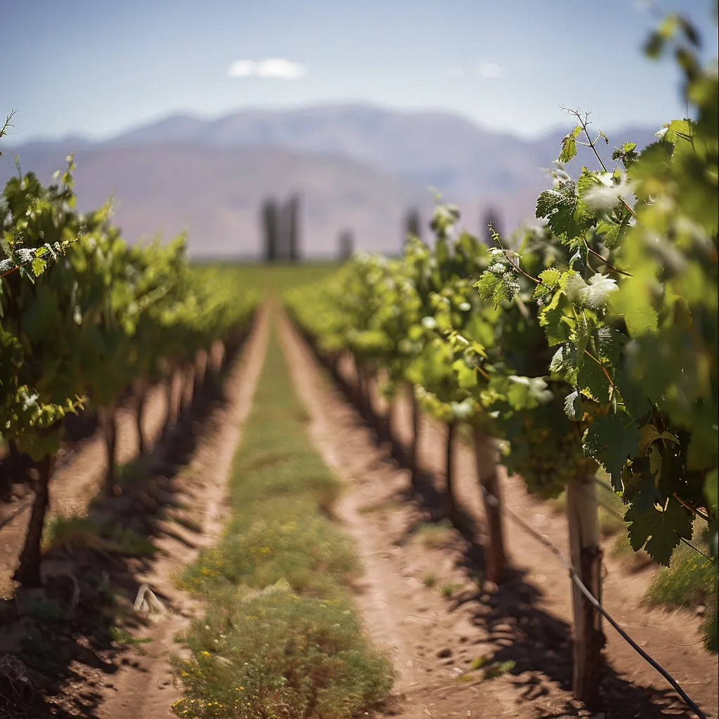 Beautiful landscape of Patagonia wine region