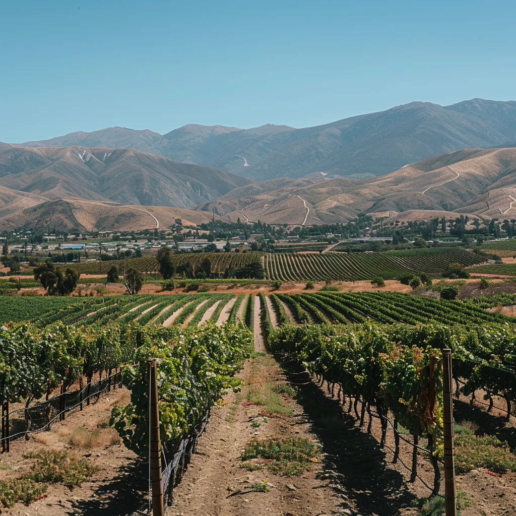 Beautiful landscape of San Antonio Valley wine region