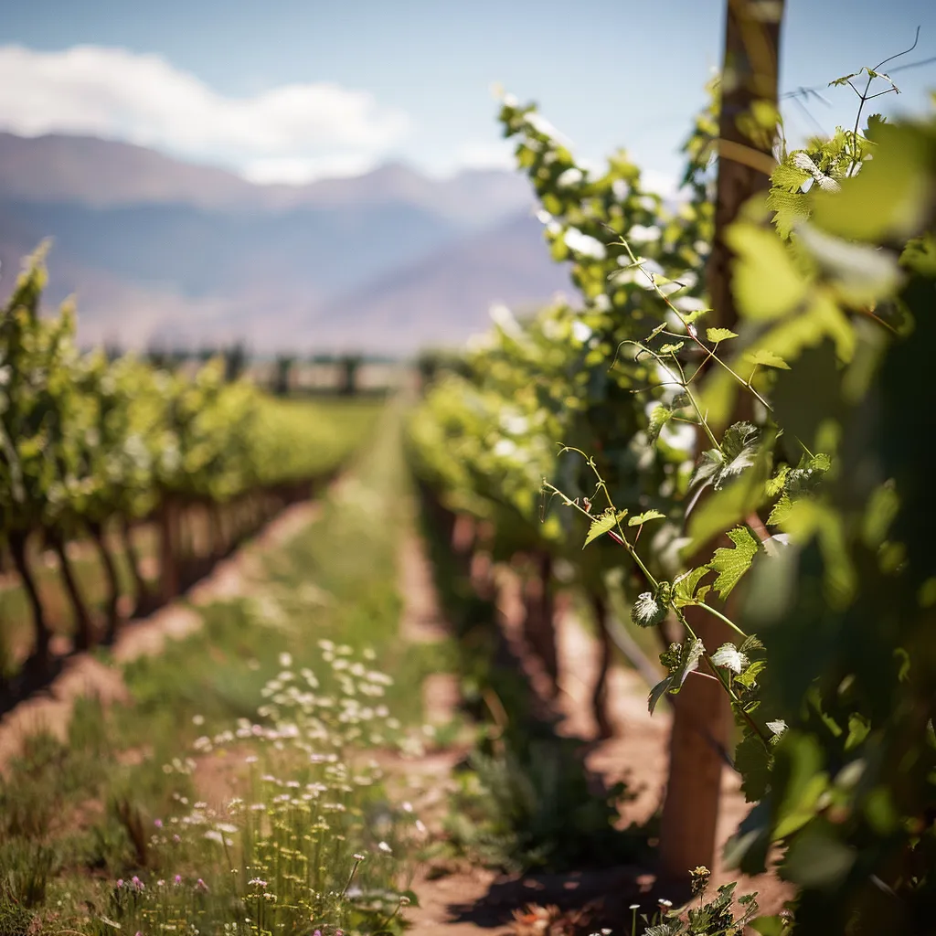 Beautiful landscape of San Juan wine region