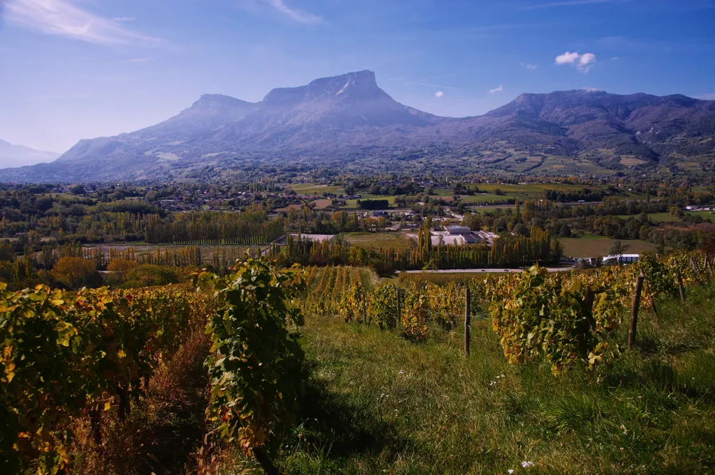 Beautiful landscape of Savoie wine region