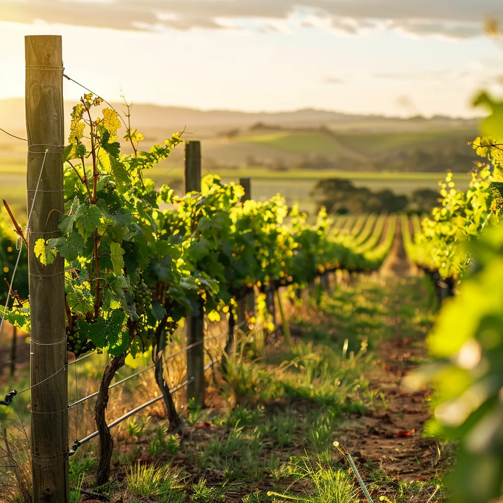 Beautiful landscape of Tasmania wine region