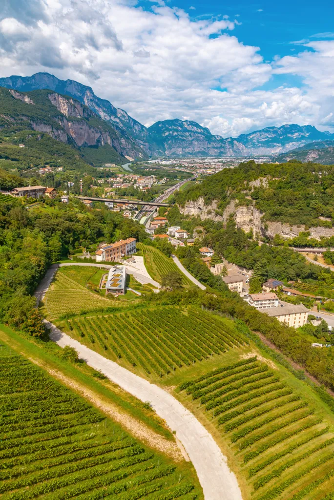 Beautiful landscape of Trentino-Alto Adige wine region