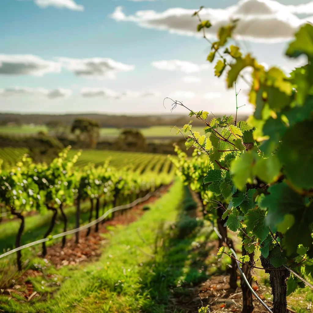 Beautiful landscape of Western Australia wine region